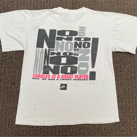 Vintage 80s Nike Charles Barkley NBA Basketball Tshirt Size Large - Picture 7 of 13